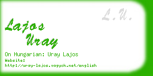 lajos uray business card